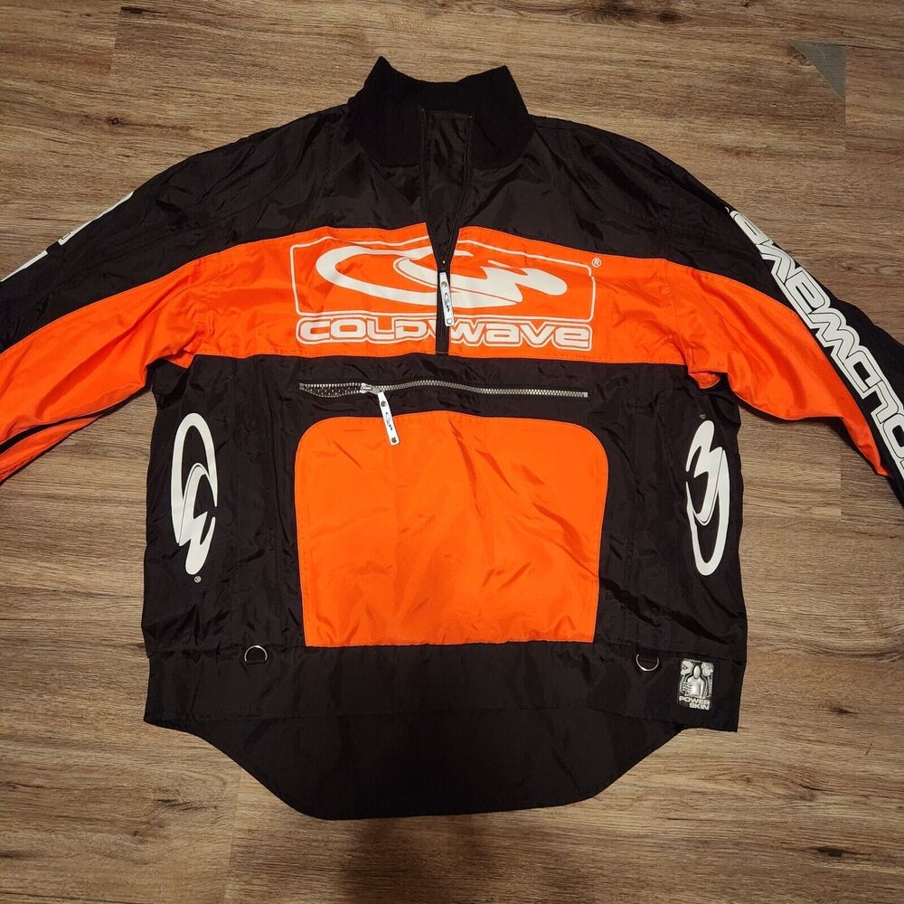Coldwave Snowmobile Jacket  SX Racing Shell Orange/Black/White -Large